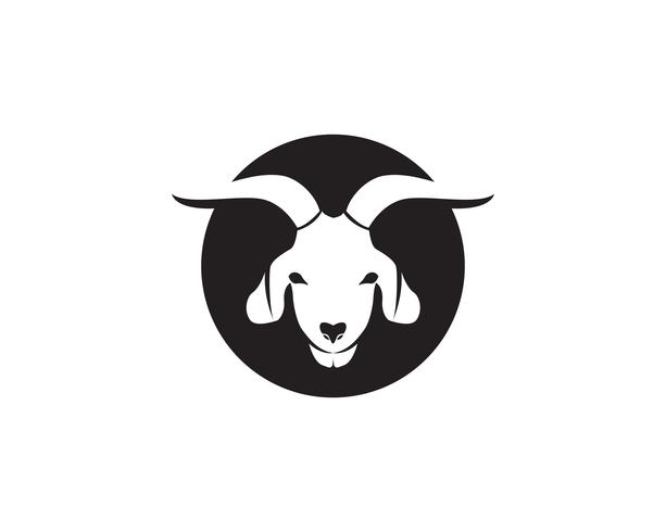 Cabra preto animais vetor logotipo e símbolo