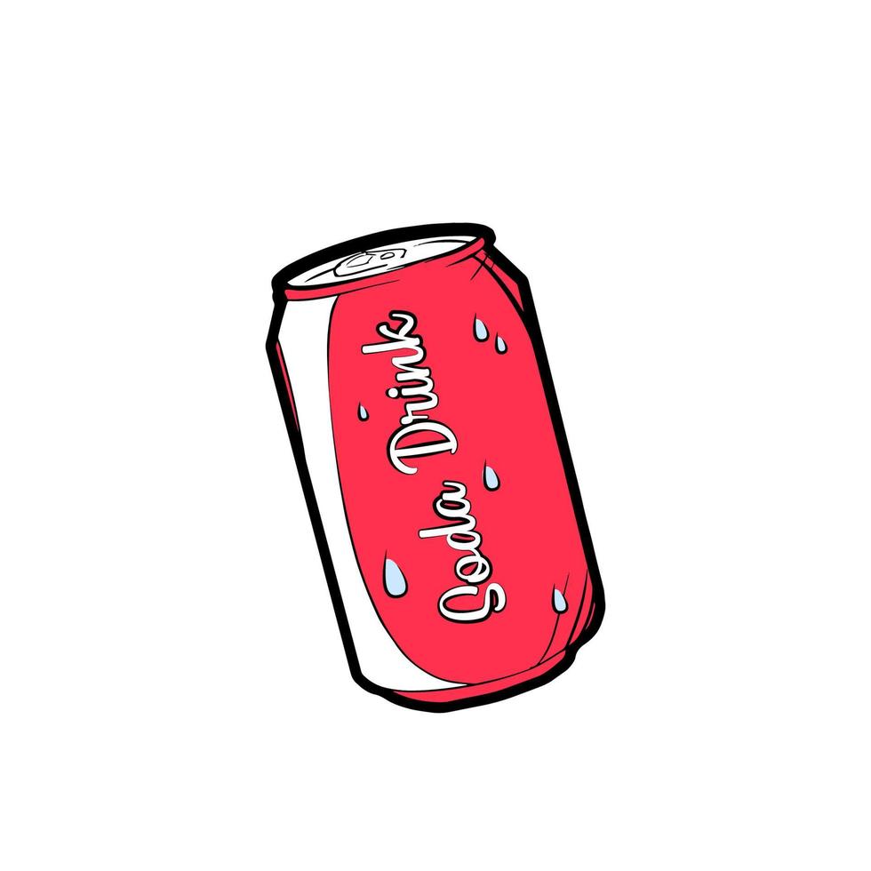 vetor de doodle de bebida de refrigerante desenhada de mão
