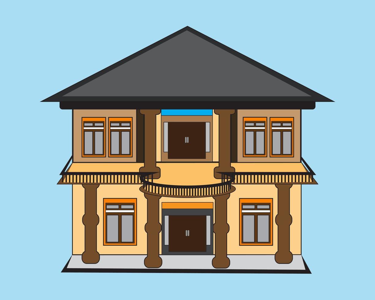 design de ilustração vetorial de casa, com conceito de luxo vetor
