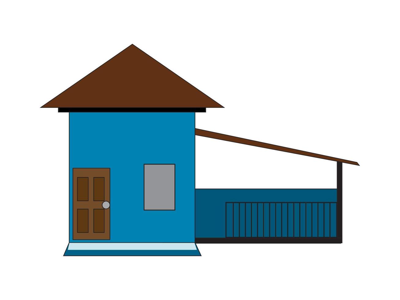 ilustração vetorial de um projeto de casa com um conceito minimalista muito simples vetor