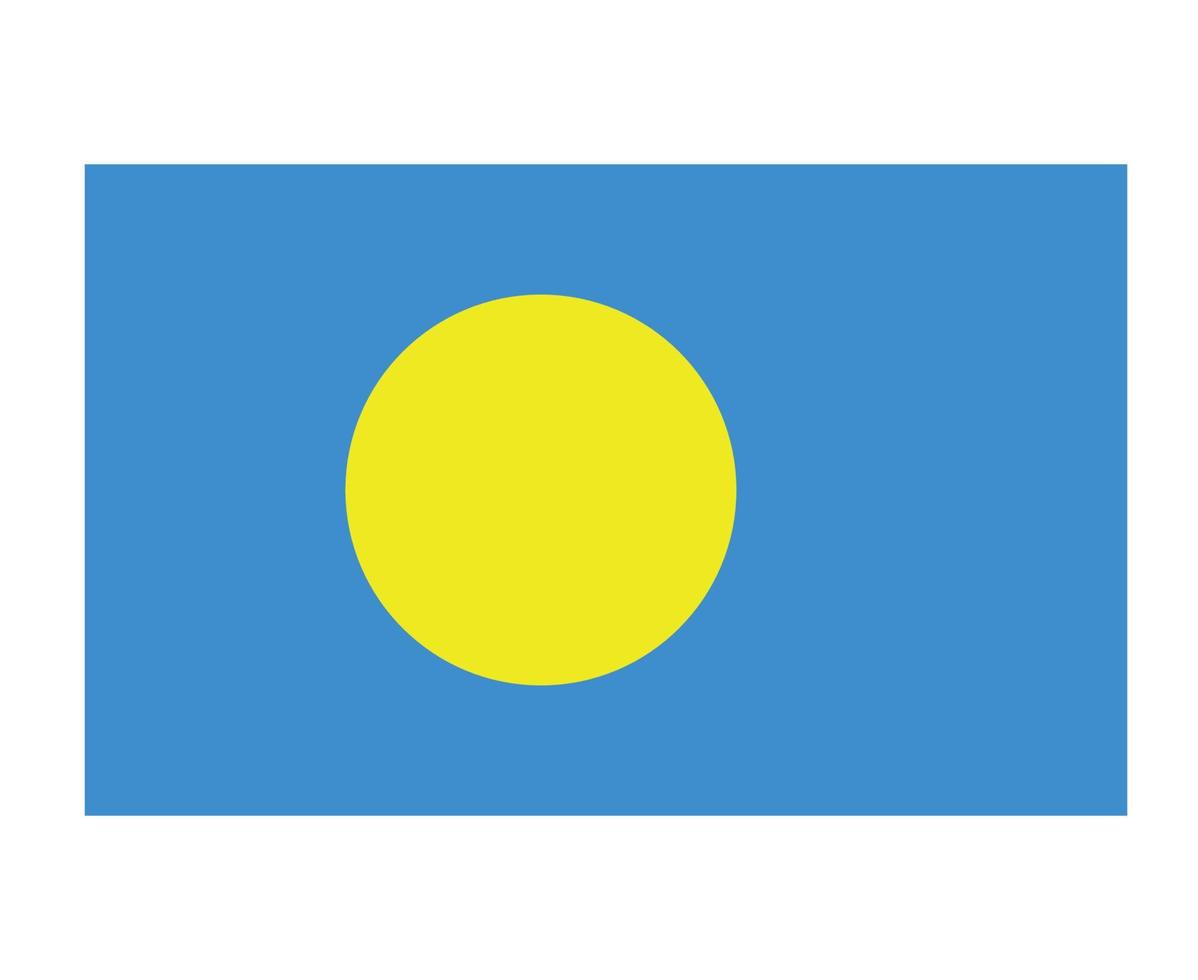 palau bandeira nacional oceania emblema símbolo ícone ilustração vetorial elemento de design abstrato vetor