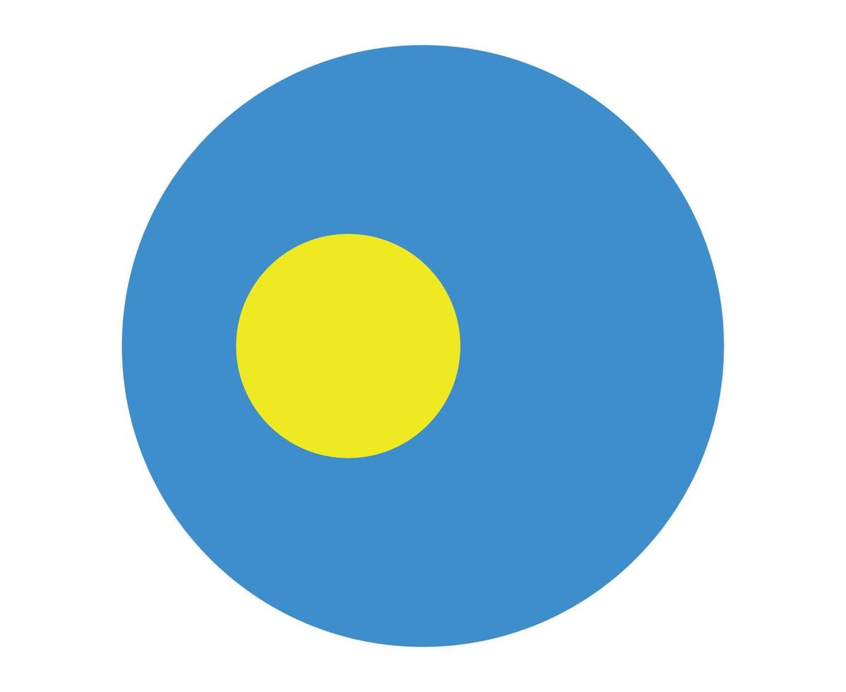 palau bandeira nacional oceania emblema ícone ilustração vetorial elemento de design abstrato vetor