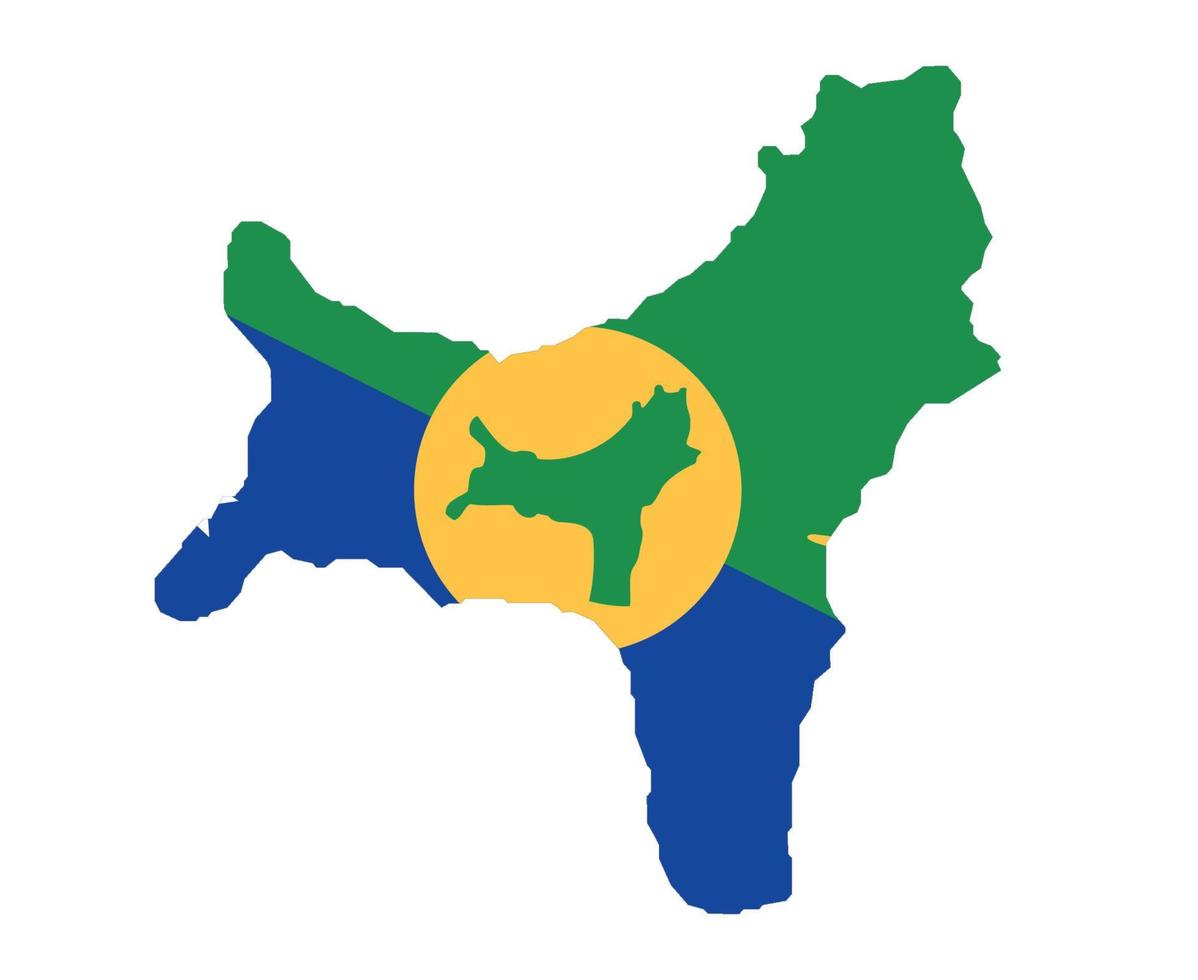 bandeira da ilha natal emblema nacional oceania mapa ícone ilustração vetorial elemento de design abstrato vetor