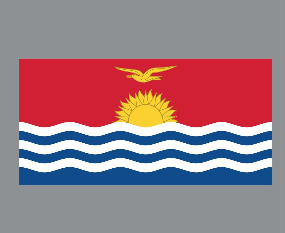 kiribati bandeira nacional oceania emblema símbolo ícone ilustração vetorial elemento de design abstrato vetor