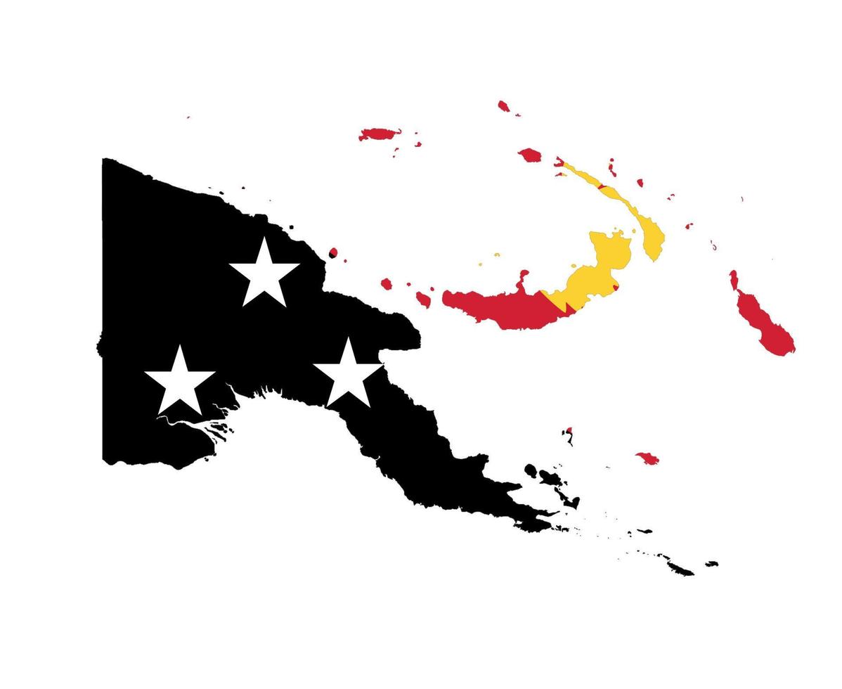 papua nova guiné bandeira nacional oceania emblema mapa ícone ilustração vetorial elemento de design abstrato vetor