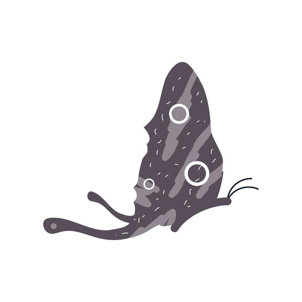 ícone de borboleta preta vetor