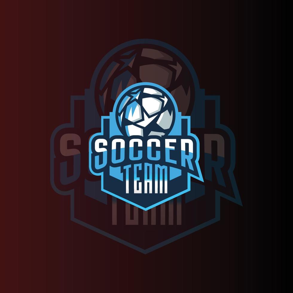 modelo de vetor de logotipo de jogos de e-sports de time de futebol de futebol. logotipo do jogo. design de logotipo esportivo