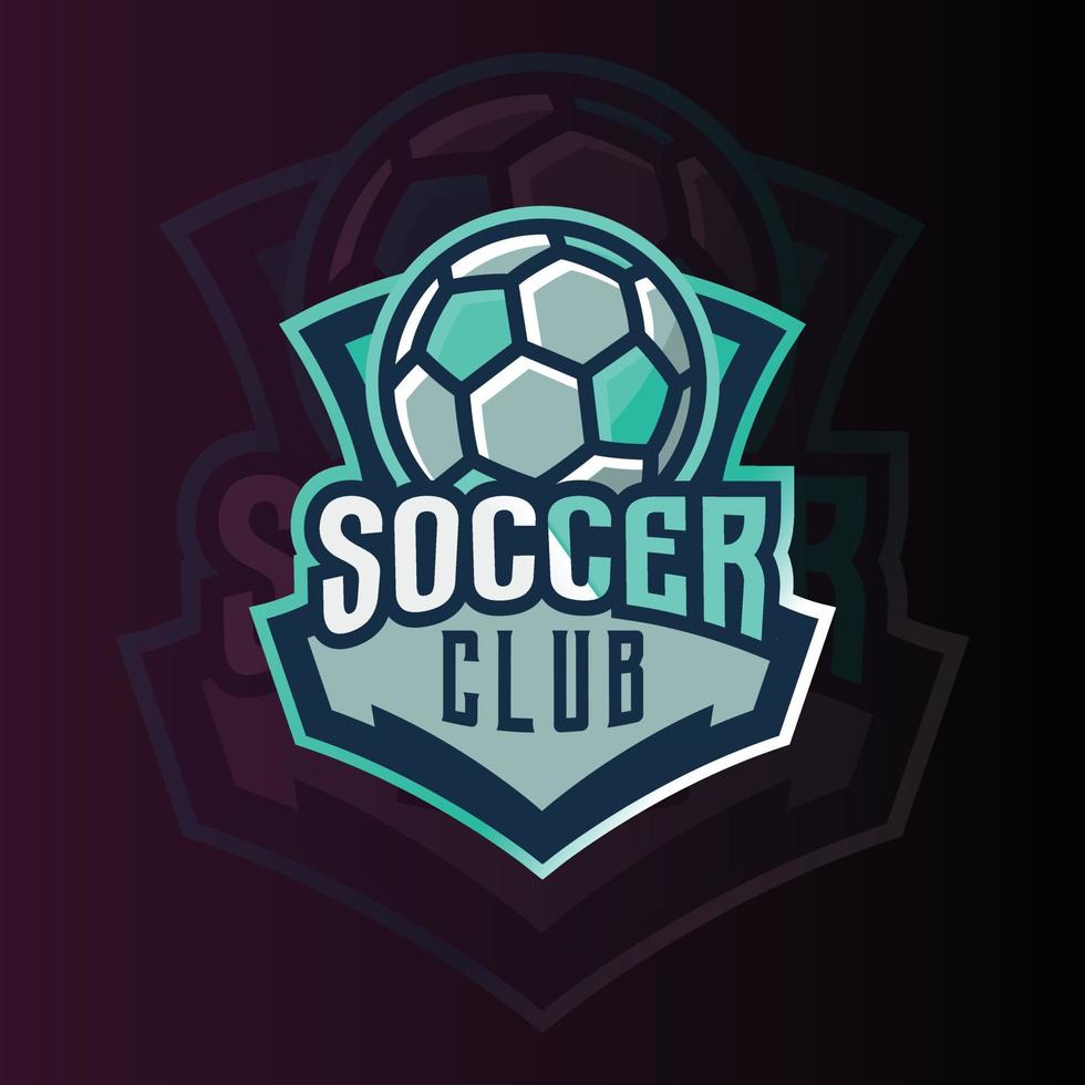 modelo de vetor de logotipo de jogos de e-sports de futebol de futebol. logotipo do jogo. design de logotipo esportivo