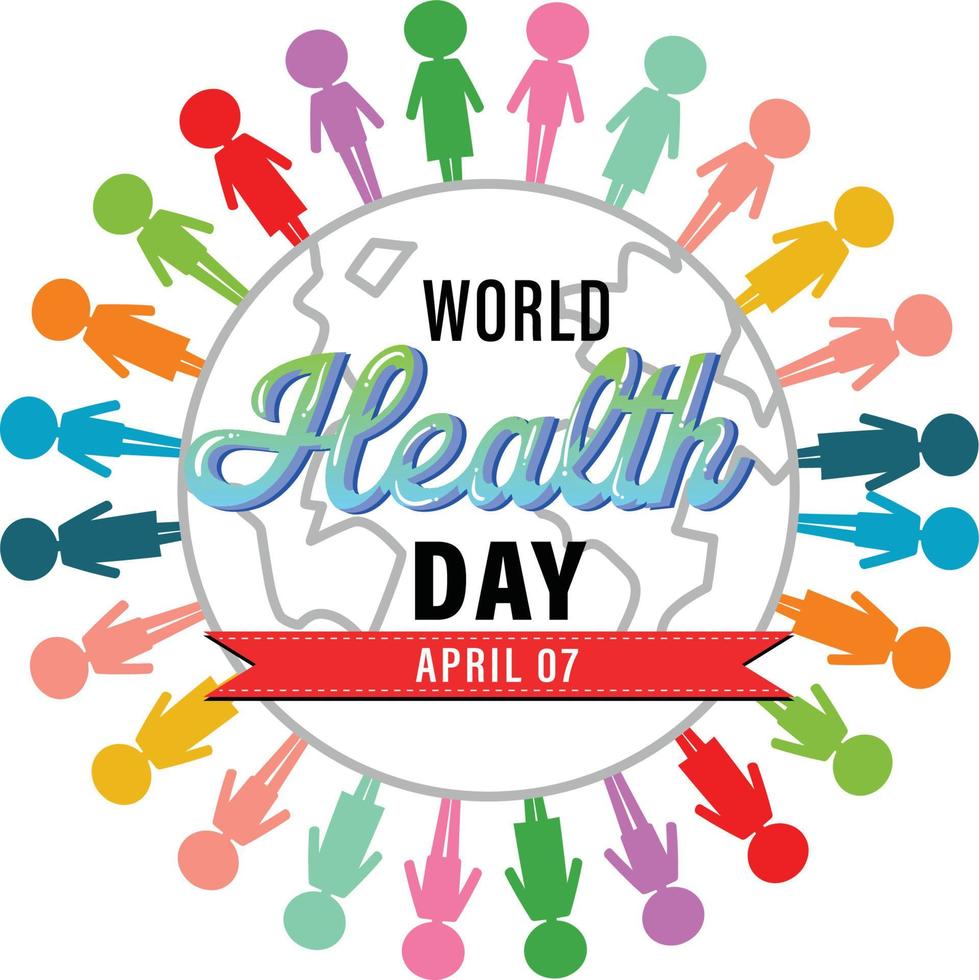 design de cartaz para o dia mundial da saúde vetor