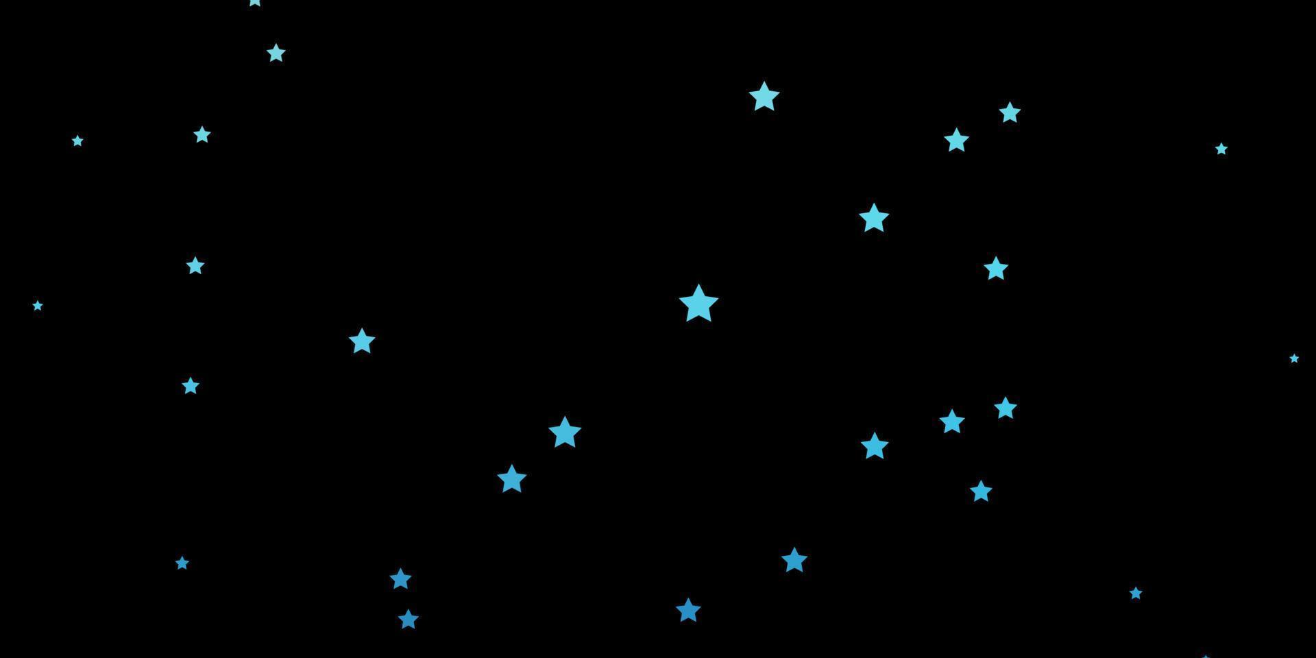 textura vector azul escuro com belas estrelas.