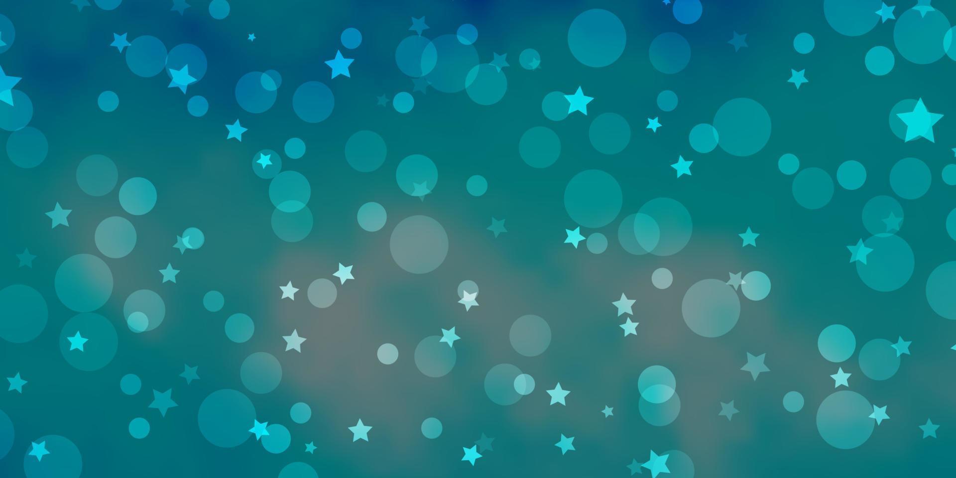 textura vector azul claro com círculos, estrelas.