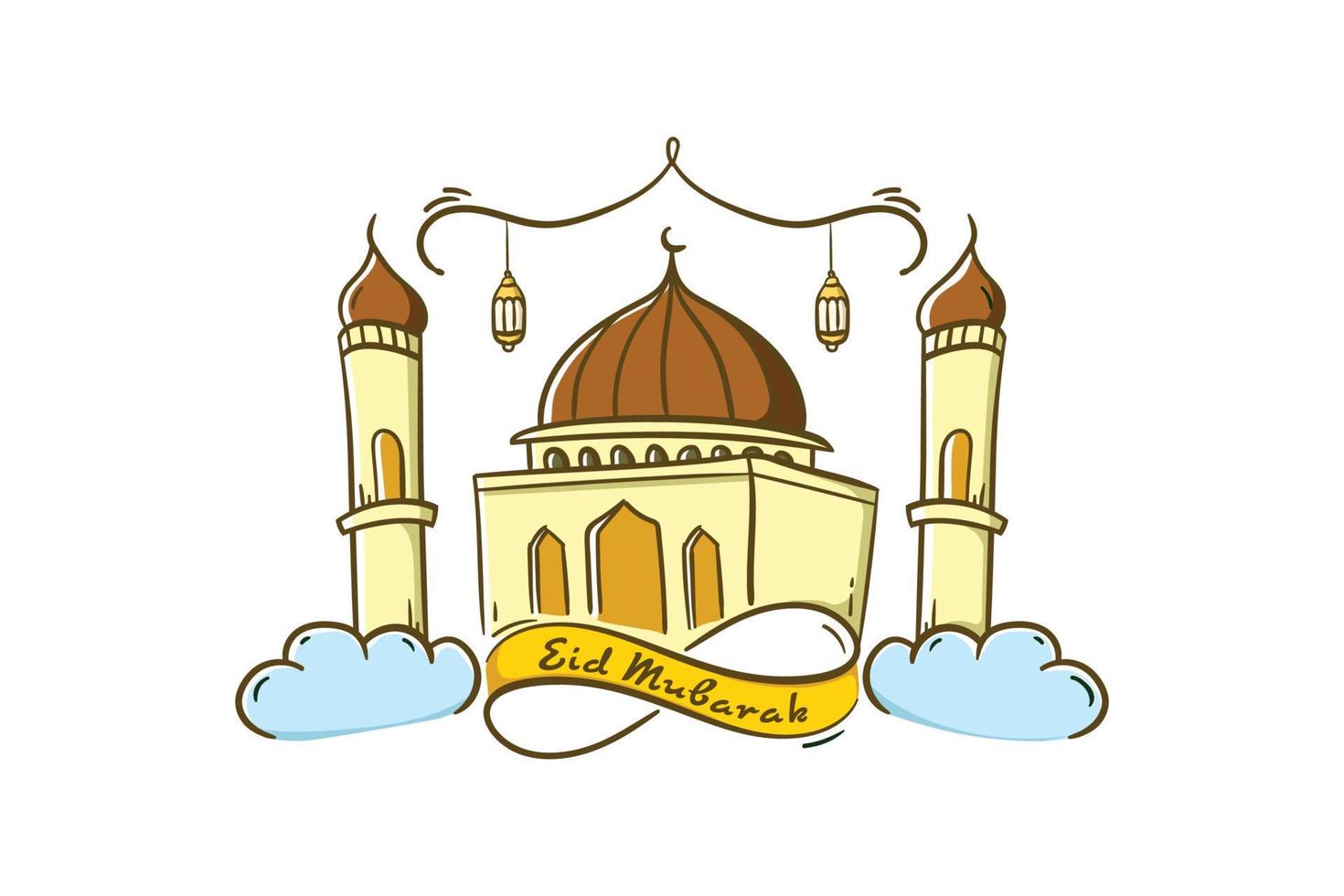 design de vetor de celebração de eid mubarak