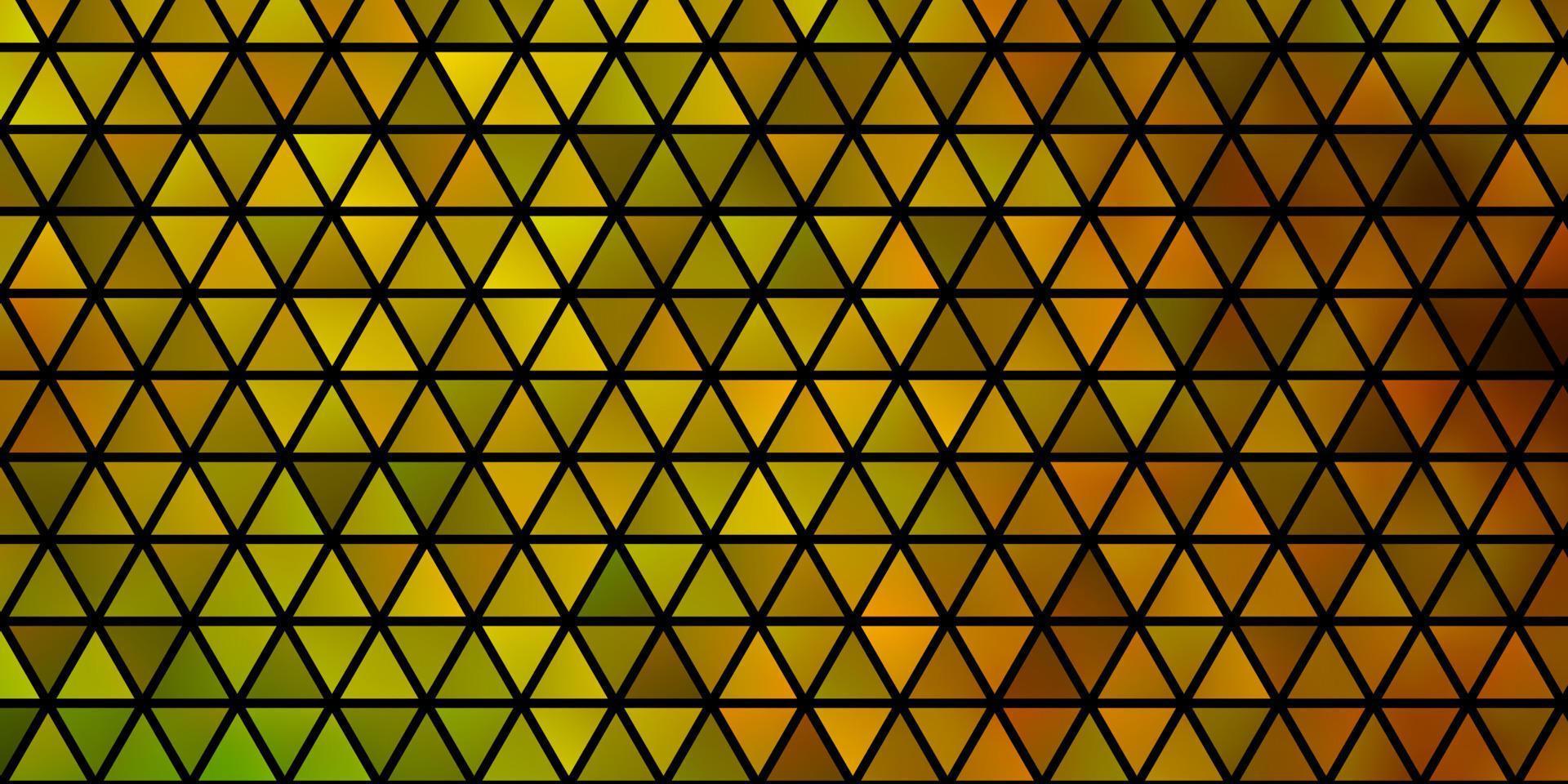 textura vector verde e amarelo escuro com estilo triangular.