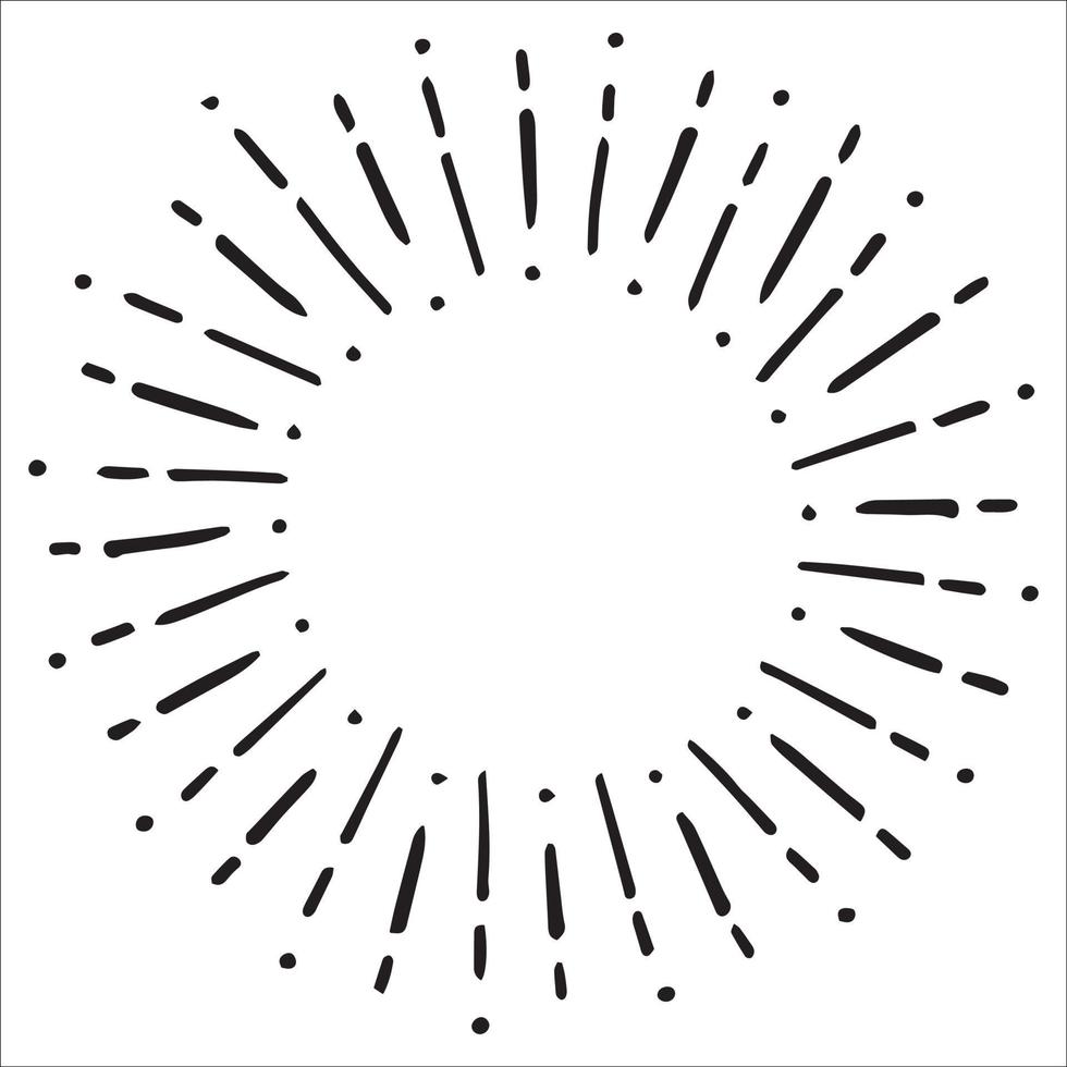 starburst, elemento sunburst. ilustração vetorial vetor
