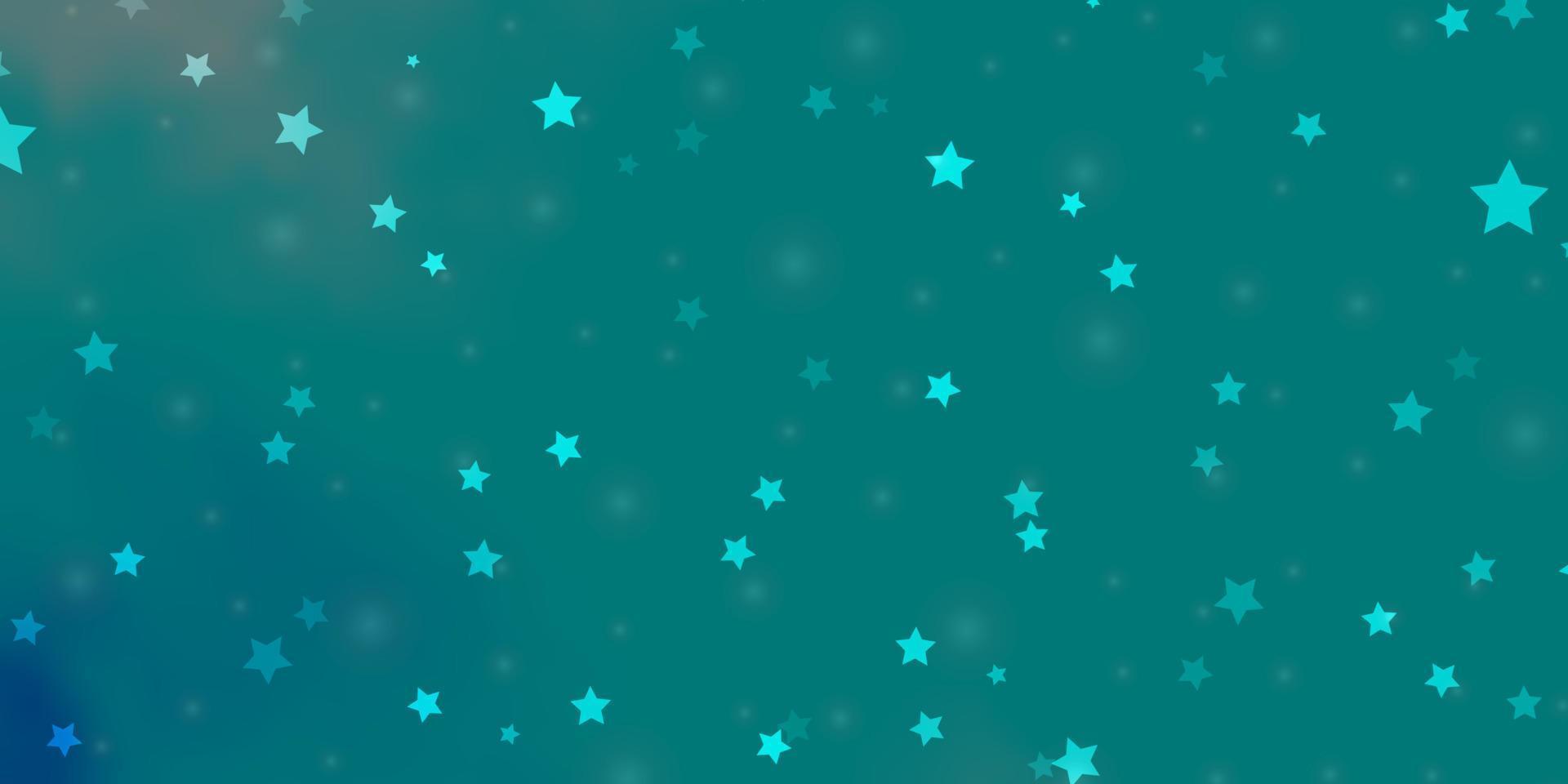 de fundo vector azul, verde claro com estrelas coloridas.