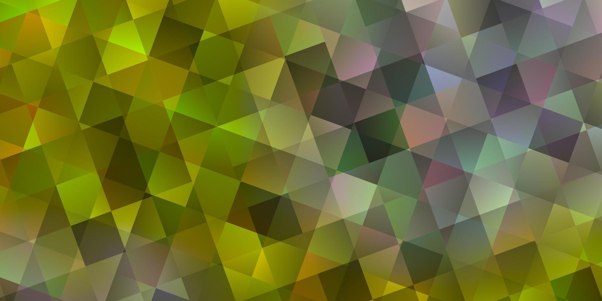 padrão de vetor amarelo claro com estilo poligonal com cubos.