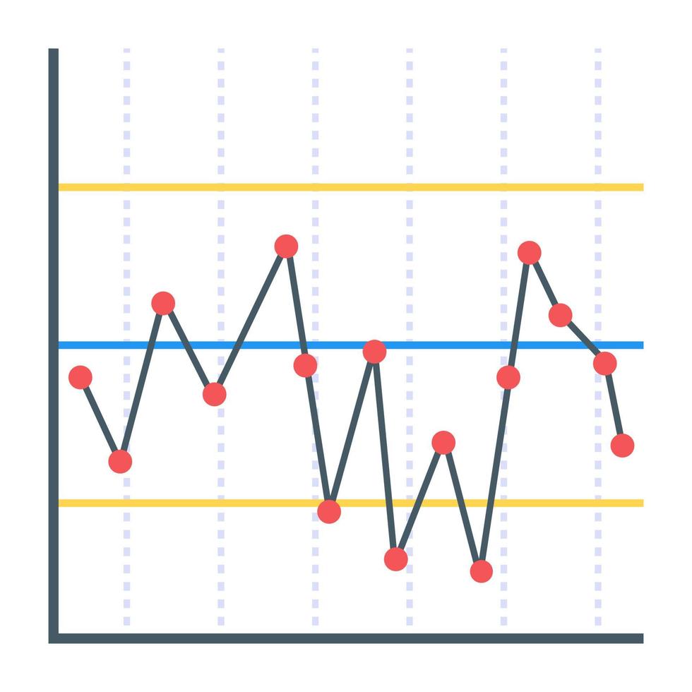 ícone plano do gráfico de funções, design editável vetor