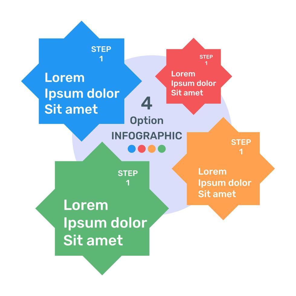 ícone de modelo infográfico de quadrados em vetor plano premium