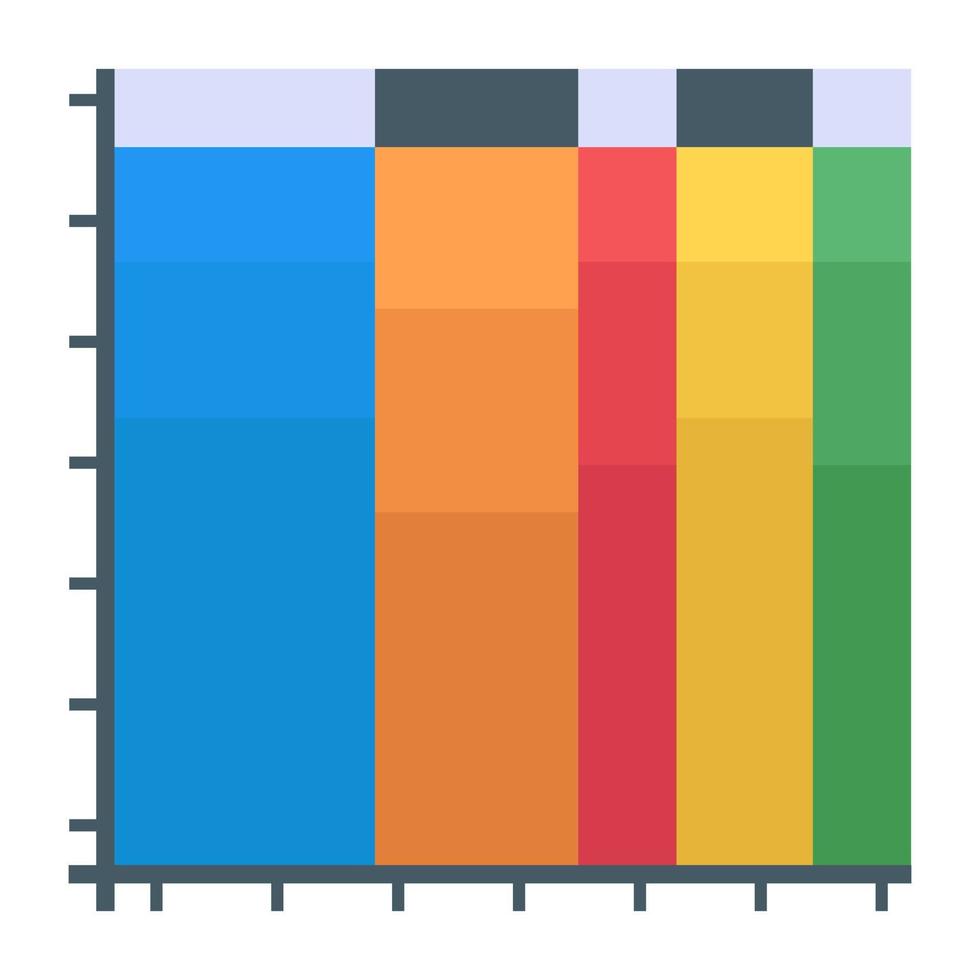 baixe este ícone plano do gráfico de dados de negócios vetor