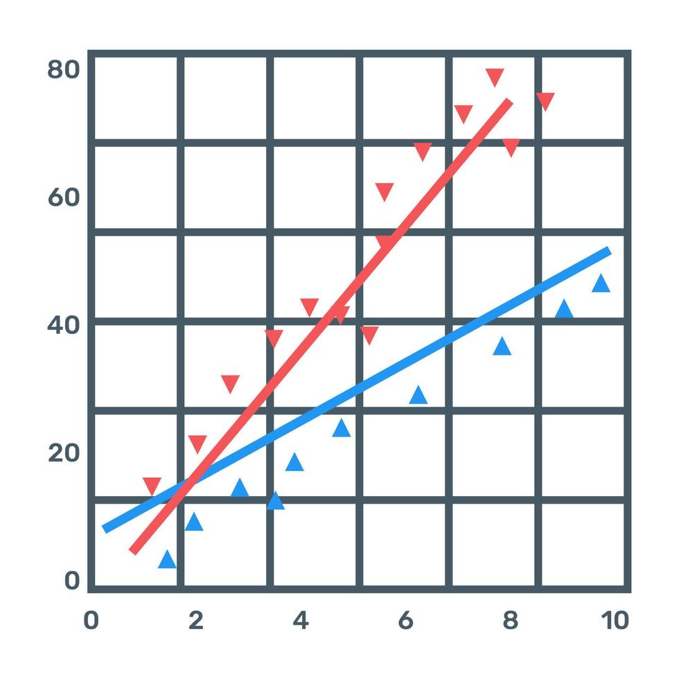 um ícone editável plano de gráfico de negócios vetor