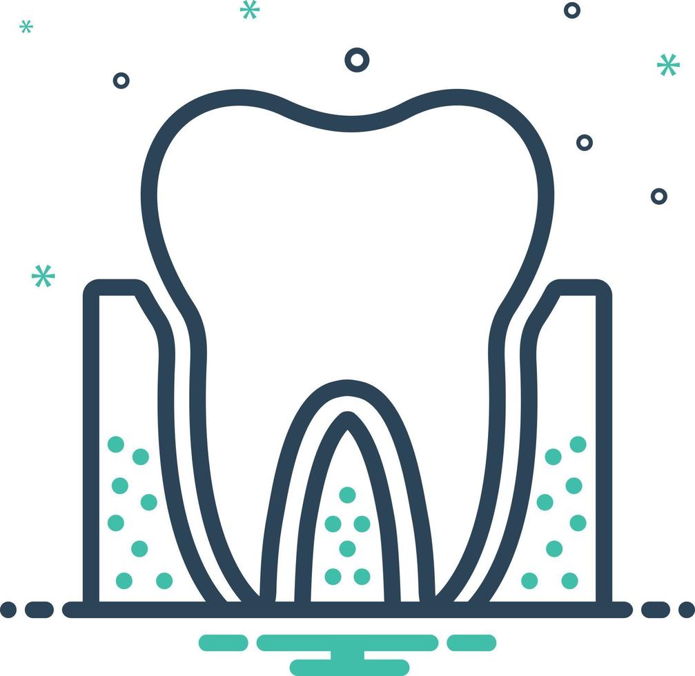 ícone mix para periodontia vetor