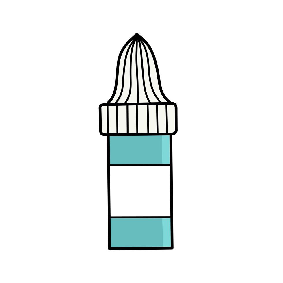 tubo de reagente médico para ilustração isolada do vetor de testes