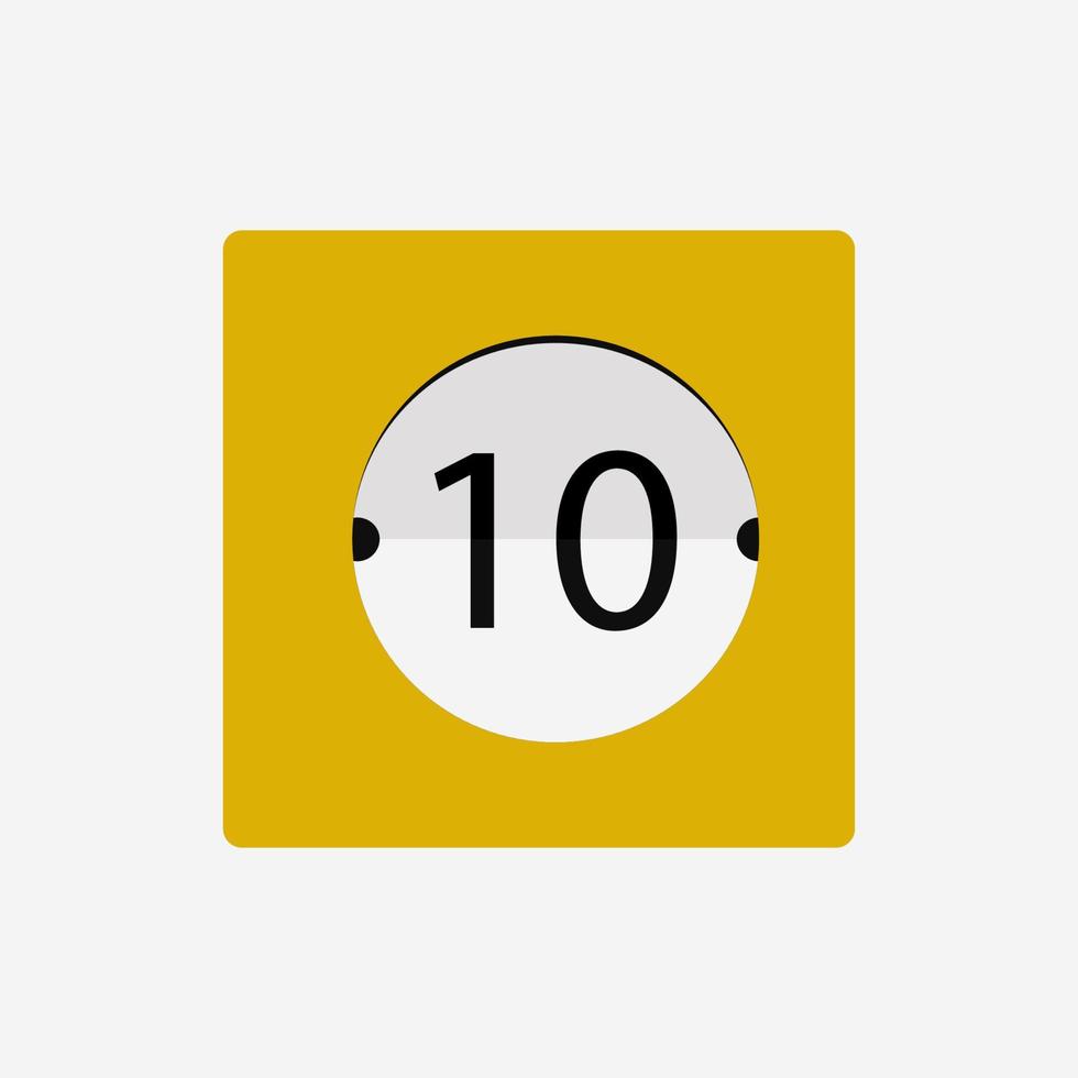 ícone de vetor de calendário. cronômetro lembrete ícone data 10
