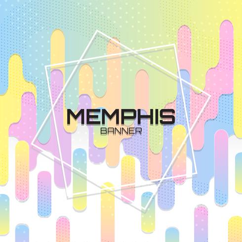 Fundo colorido de Memphis vetor