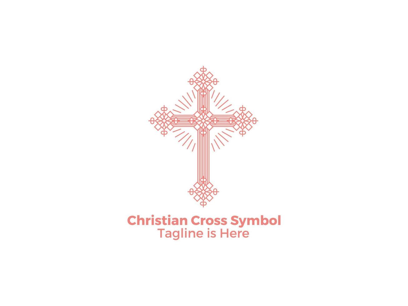 religião ornamental catolicismo cristão cruz ícone isolado no fundo branco vetor livre