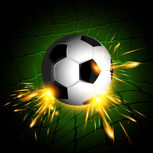 Iluminação bola de futebol vetor