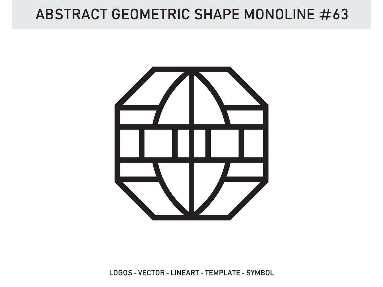 elemento ornamento forma geométrica monoline abstrata linha vetor livre
