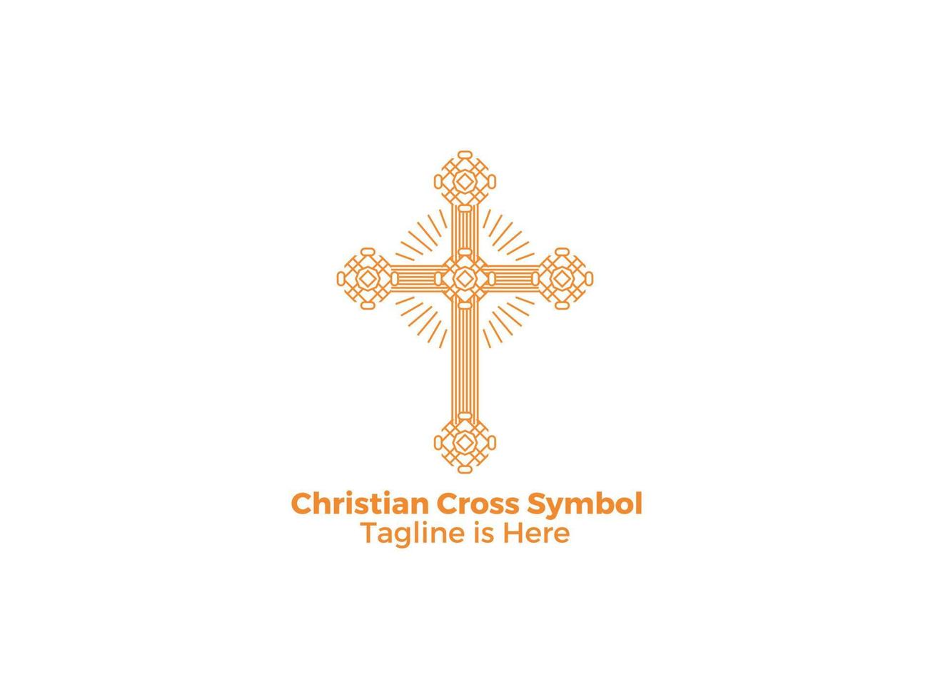religião ornamental catolicismo cristão cruz ícone isolado no fundo branco vetor livre