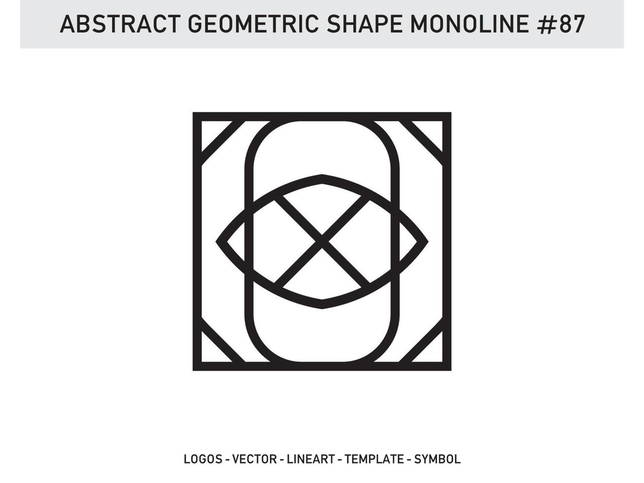 ornamento forma geométrica monoline linha abstrata vetor livre