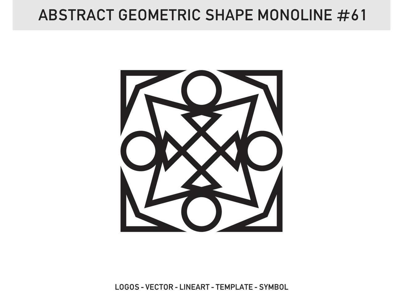 vetor livre abstrato de forma de linha linear monoline geométrica