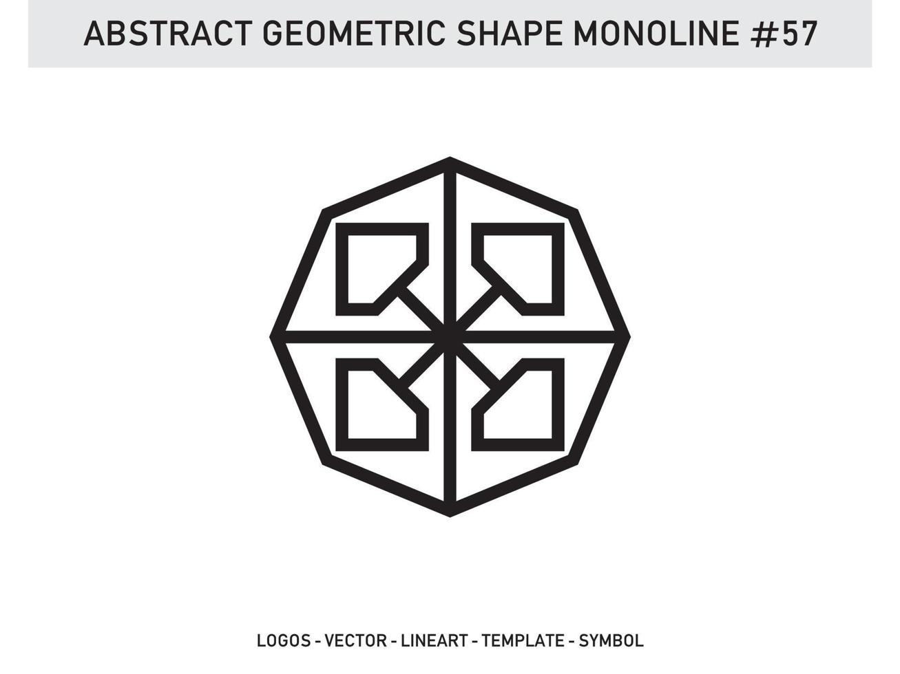 vetor livre abstrato de forma geométrica monoline