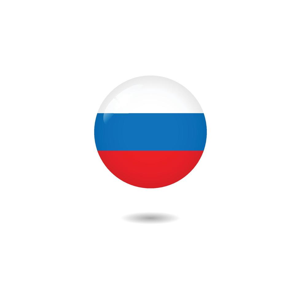 bandeira da rússia modelo de design vetor