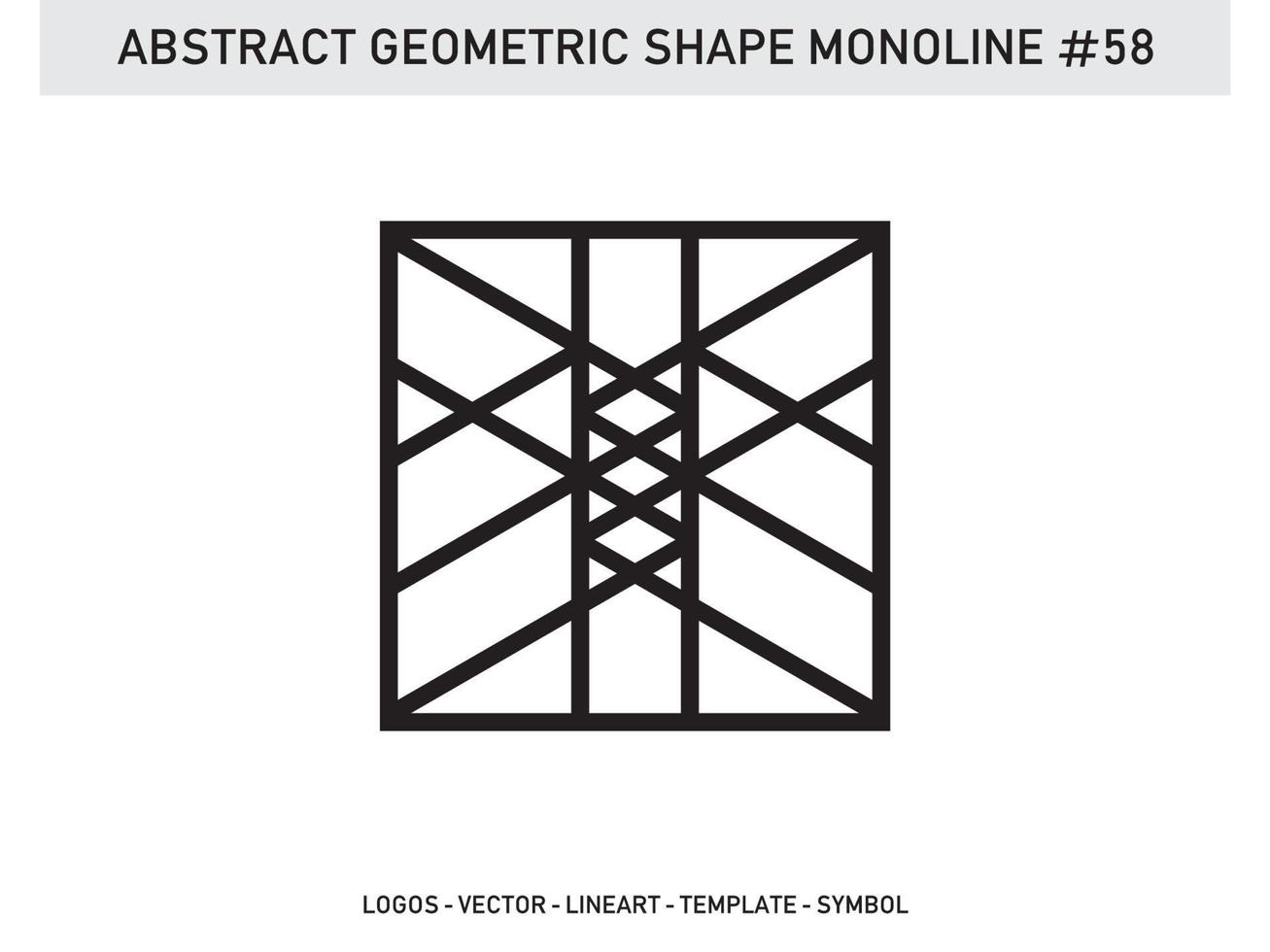 vetor livre abstrato de forma geométrica monoline