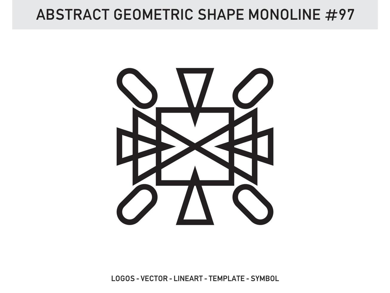 design de vetor livre de forma de linha linear geométrica abstrata monoline