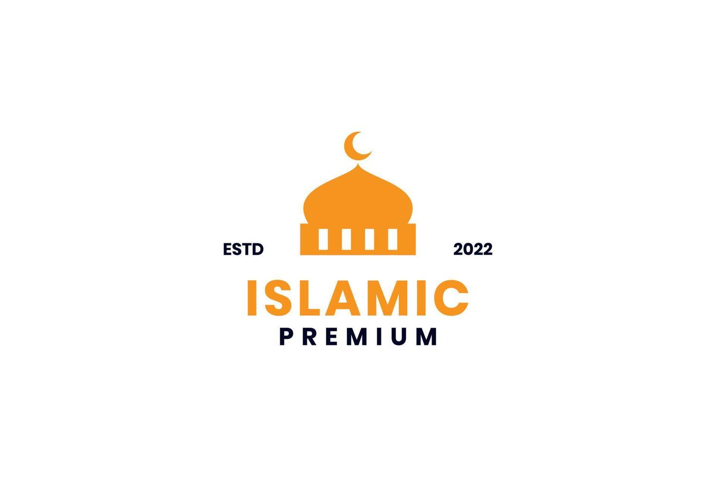 vetor de design de logotipo de ícone islâmico