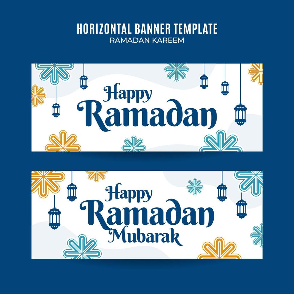 área de espaço e plano de fundo do banner horizontal da web do ramadan kareem vetor