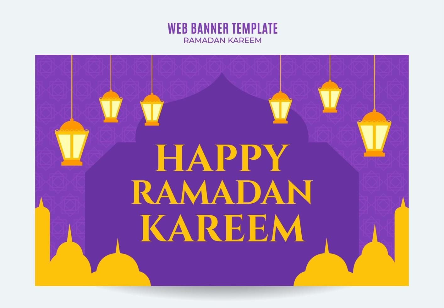 área e plano de fundo do espaço web do banner ramadan kareem vetor