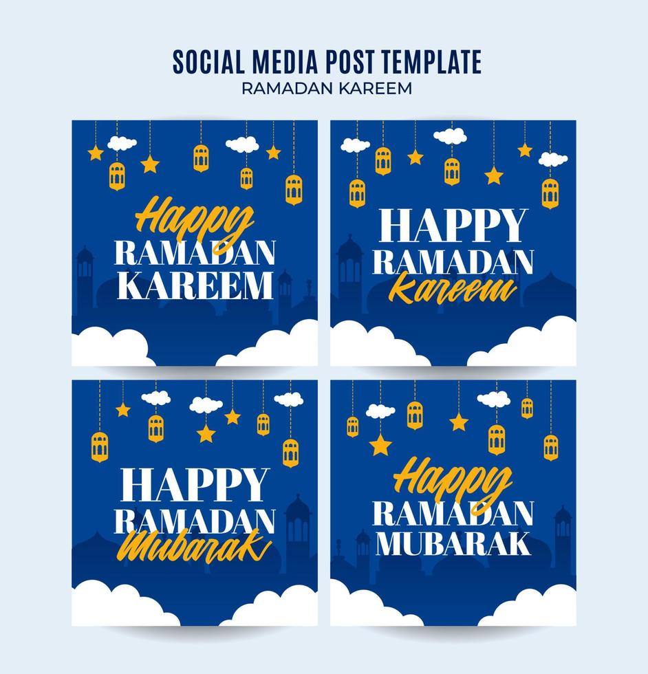 área de espaço e plano de fundo do banner da web quadrado ramadan kareem vetor