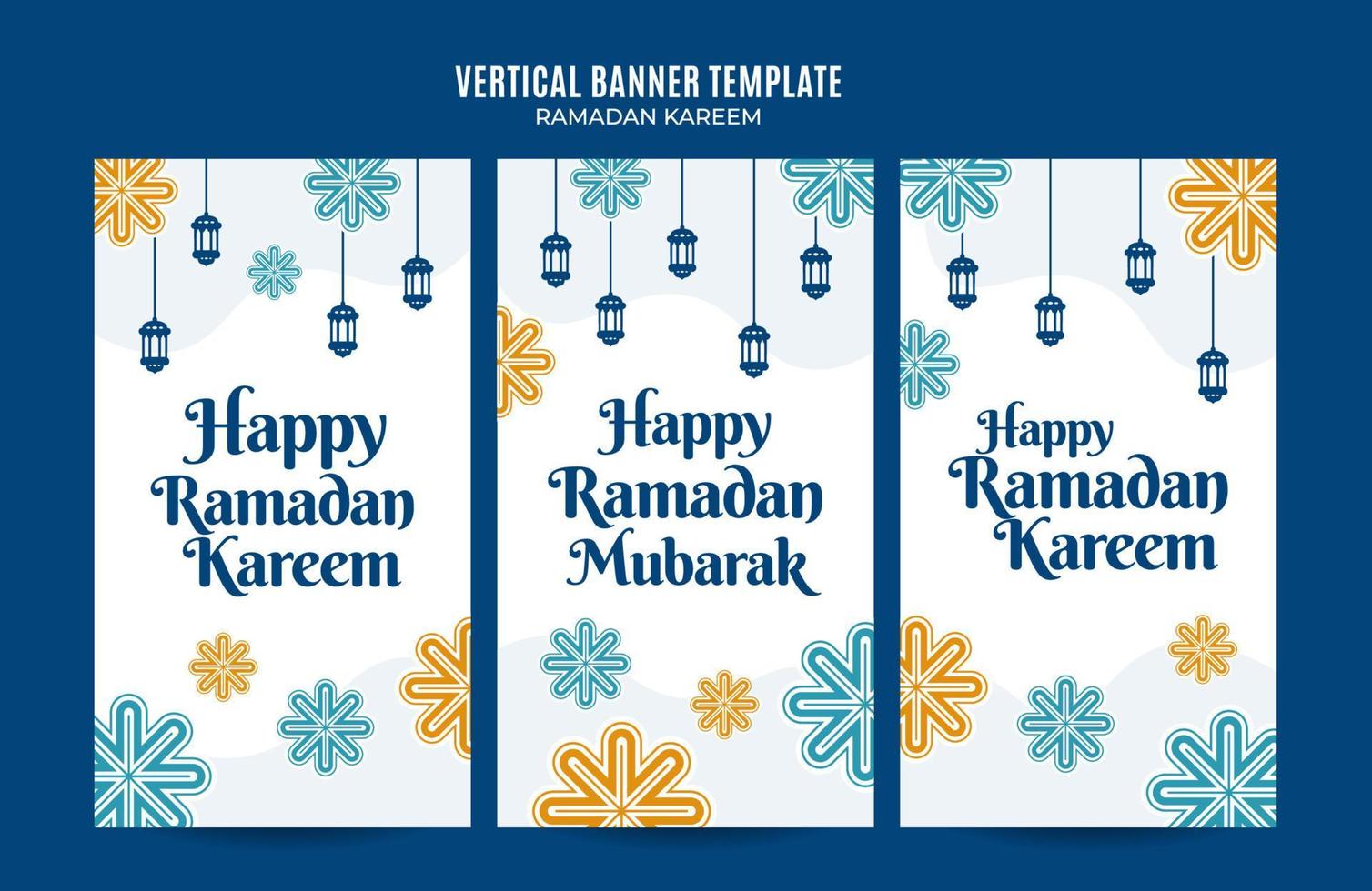 área e fundo do espaço vertical do banner da web do ramadan kareem vetor