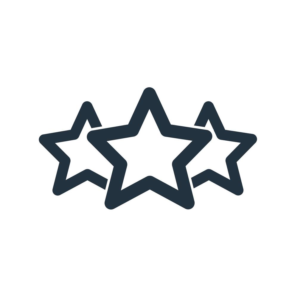 ícone de estrela de vetor. símbolo de satisfação do cliente isolado no fundo branco. vetor