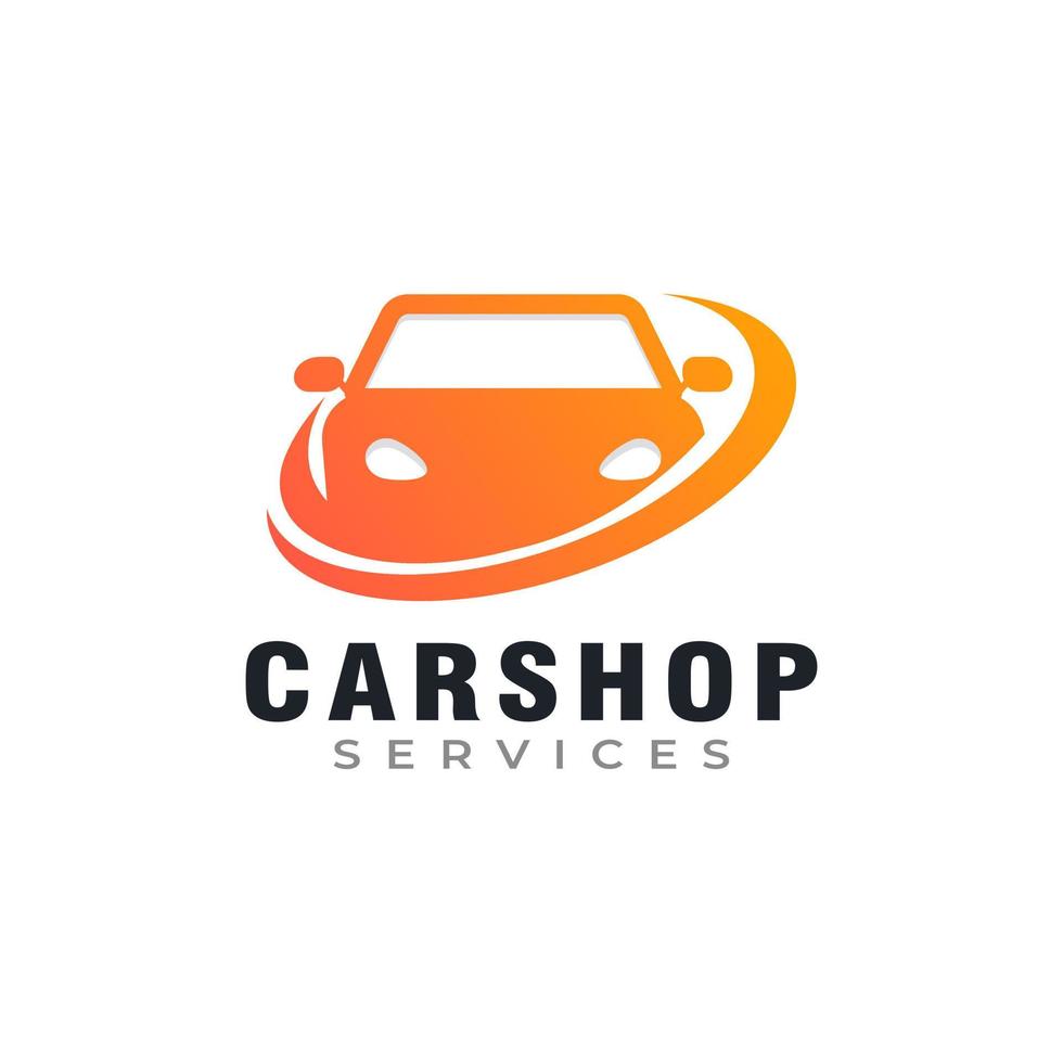 elemento de modelo de design de ícone de logotipo de loja de carros. utilizável para logotipos comerciais e automotivos vetor