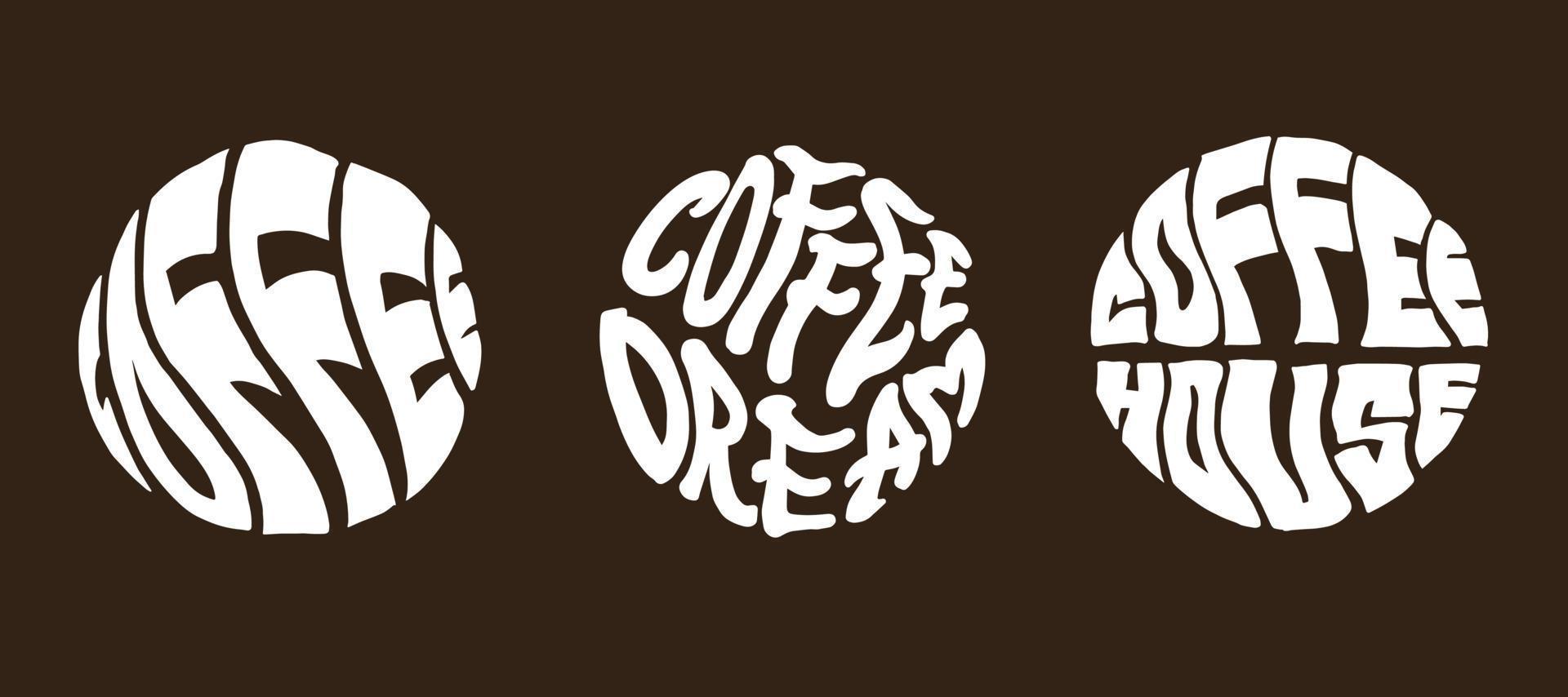 logotipo de tipografia de café vetor