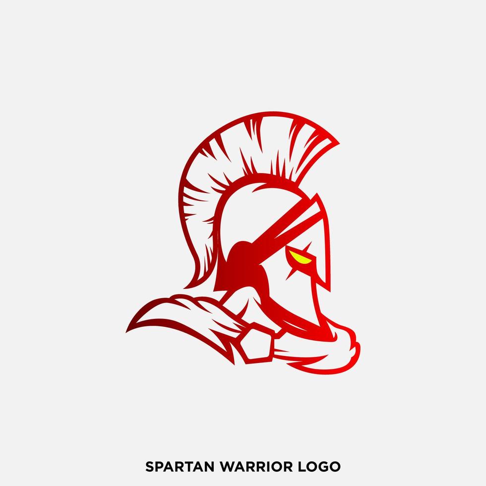 poderosa ilustração de logotipo de mascote espartano vetor