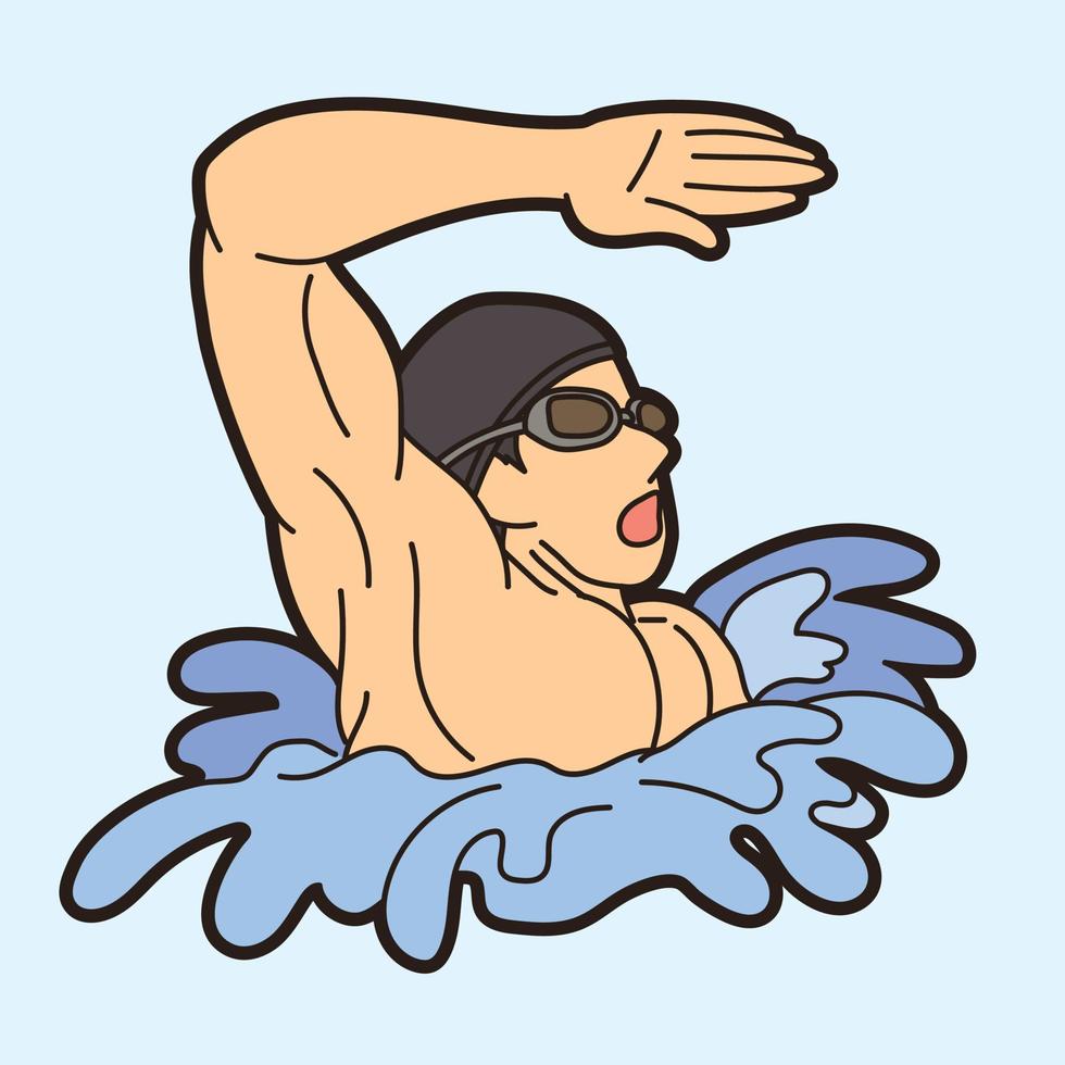 vetor de esporte de natação