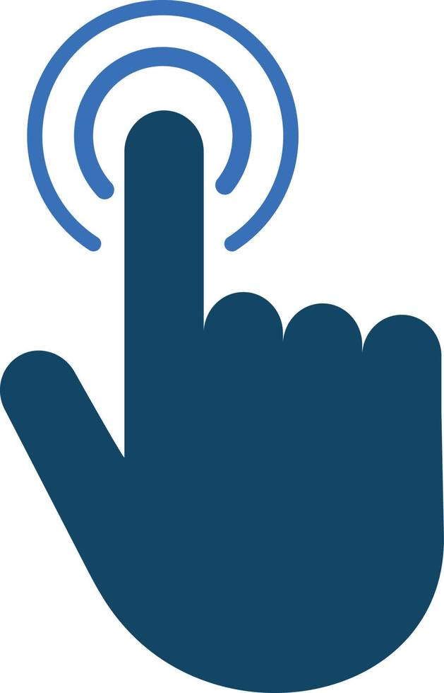 ícone da tela de toque do dedo indicador do computador vetor