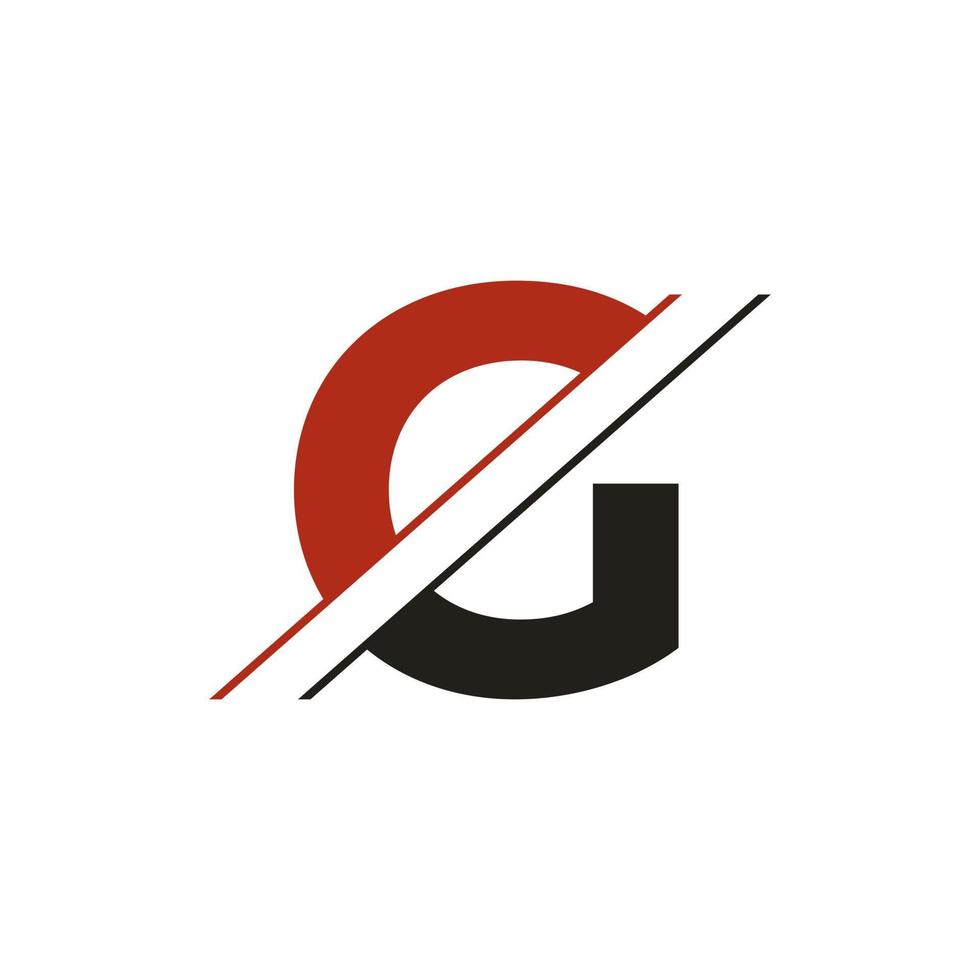letras do alfabeto g logotipo ou ilustração vetorial de design de ícone vetor